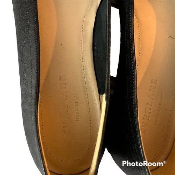 Everlane 40-Hour Flat Black Pointed Toe Dress Shoe Leather Womens Size 5.5 - Picture 2 of 6